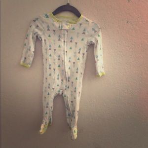 White triangle pattern onesie